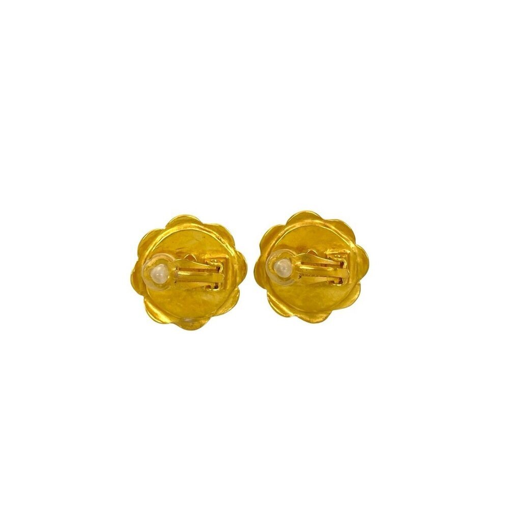 CHANEL Authentic Vintage Blue Logo Earrings - Picture 5 of 6